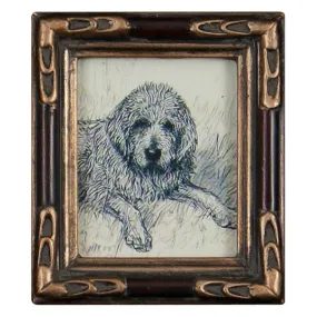 0189 (A D) Dog Extra Small Gold Frame