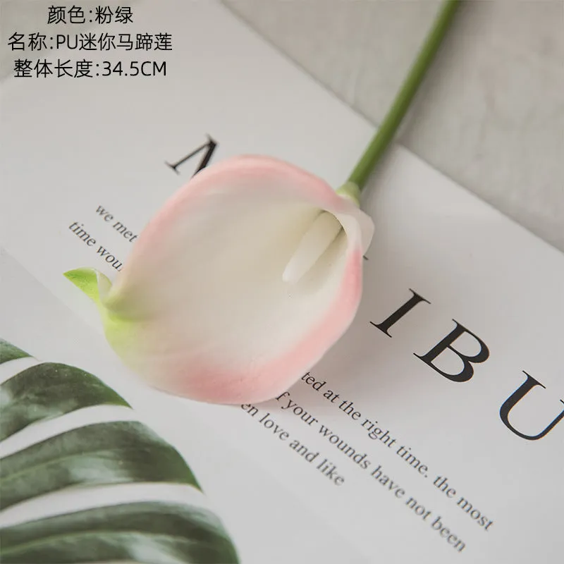 10PCs Mini Common Calla Artificial Fake Flower Plants Home Decoration Wedding Bouquet