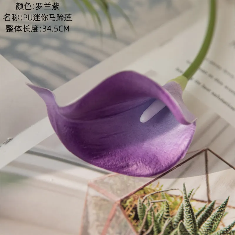 10PCs Mini Common Calla Artificial Fake Flower Plants Home Decoration Wedding Bouquet