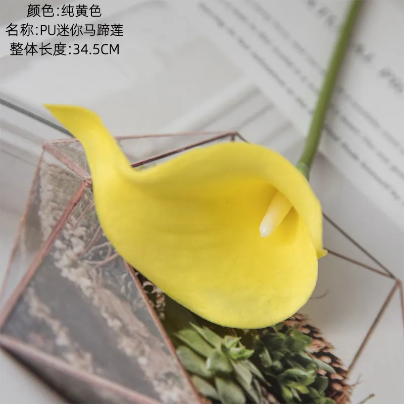 10PCs Mini Common Calla Artificial Fake Flower Plants Home Decoration Wedding Bouquet