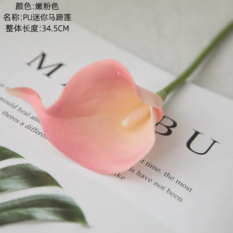 10PCs Mini Common Calla Artificial Fake Flower Plants Home Decoration Wedding Bouquet