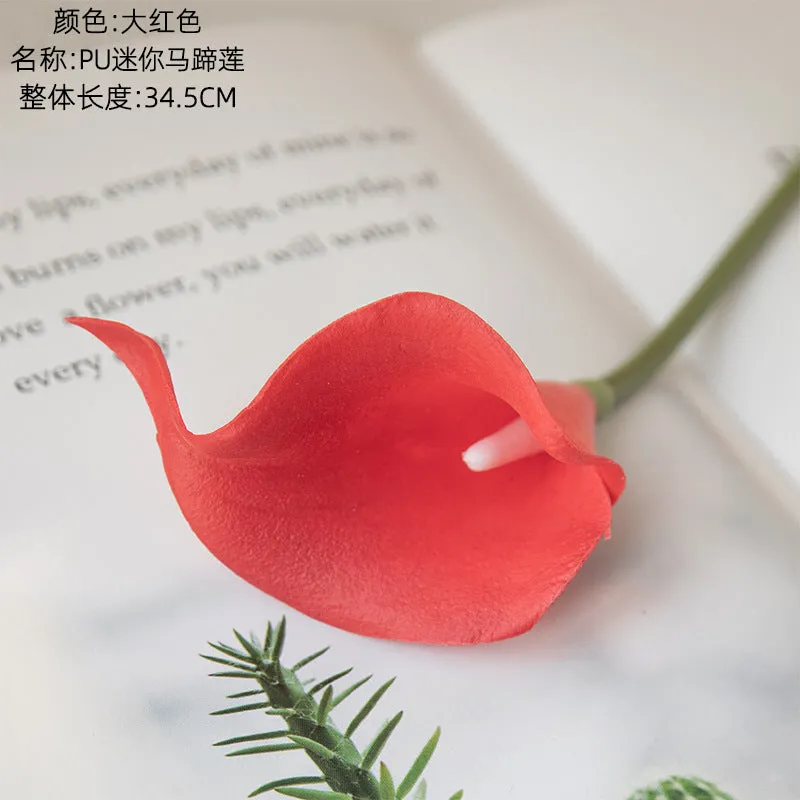 10PCs Mini Common Calla Artificial Fake Flower Plants Home Decoration Wedding Bouquet