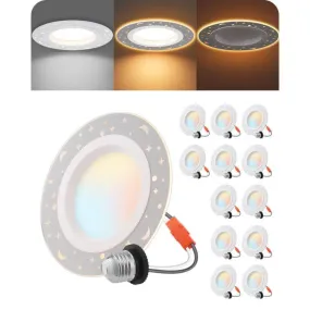 12 Pack 6 Inch 5CCT LED Recessed Lighting with Night Light-HCRL06C