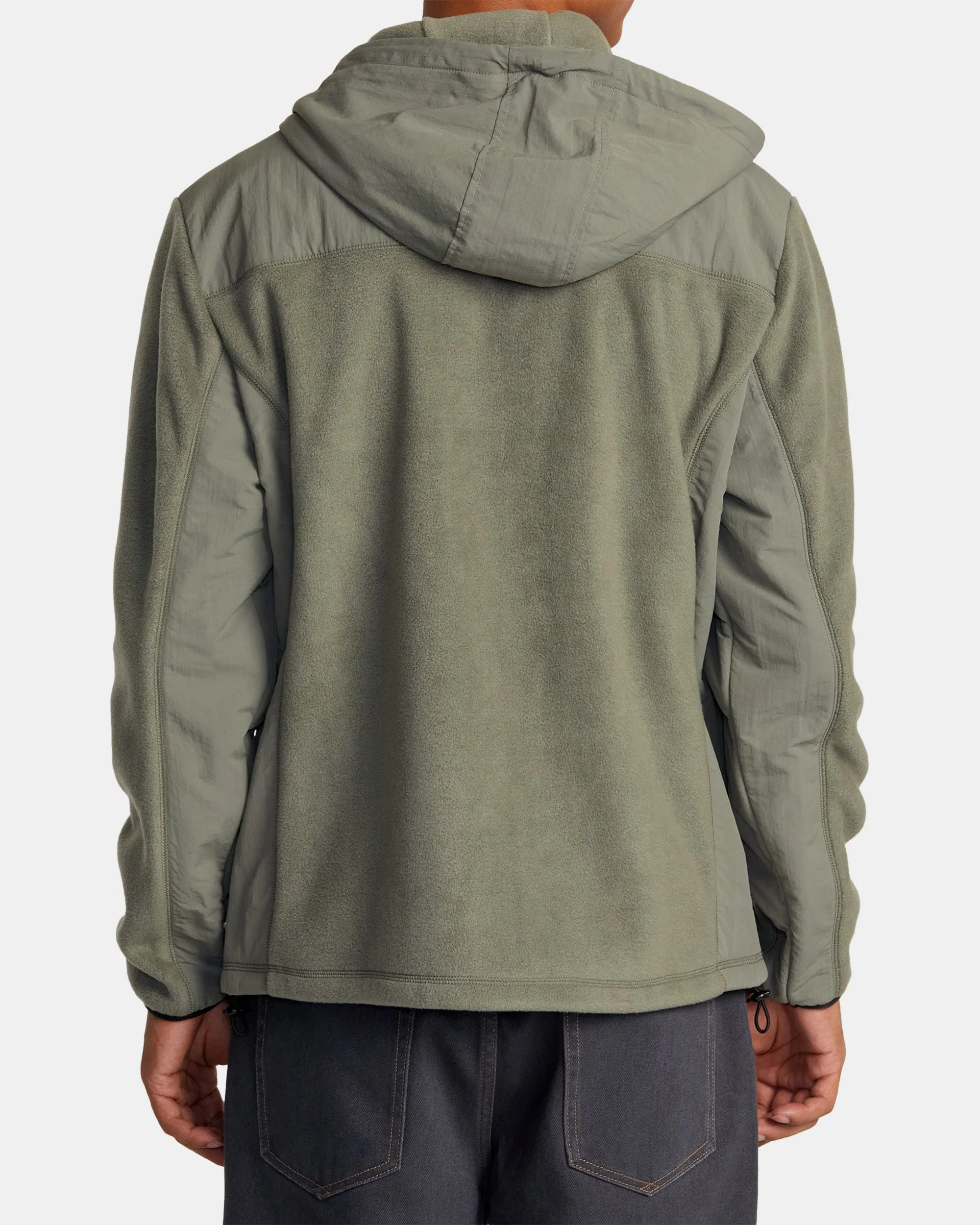 Block Fleece Zip - Sage Leaf