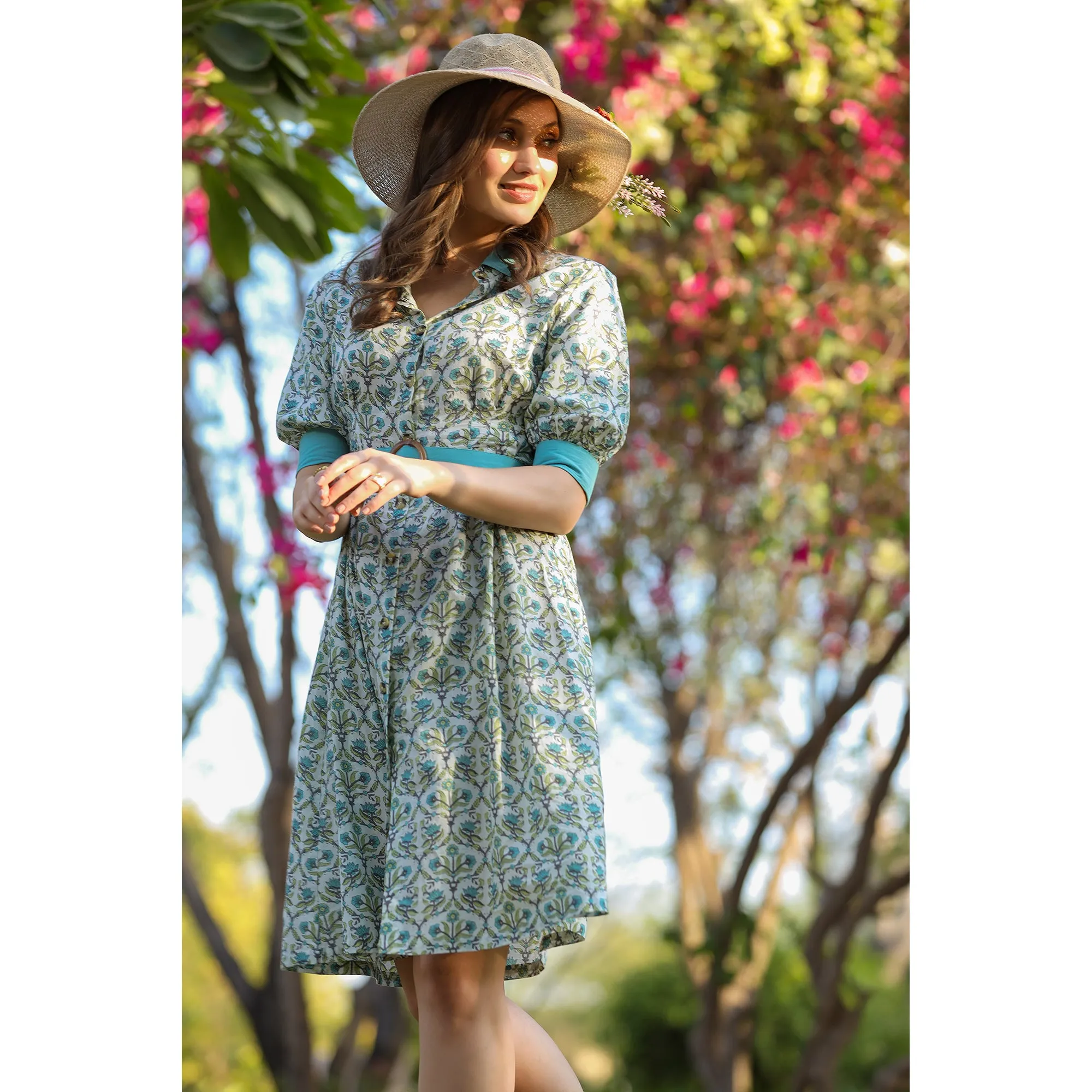 Coromandel on Cotton Dress