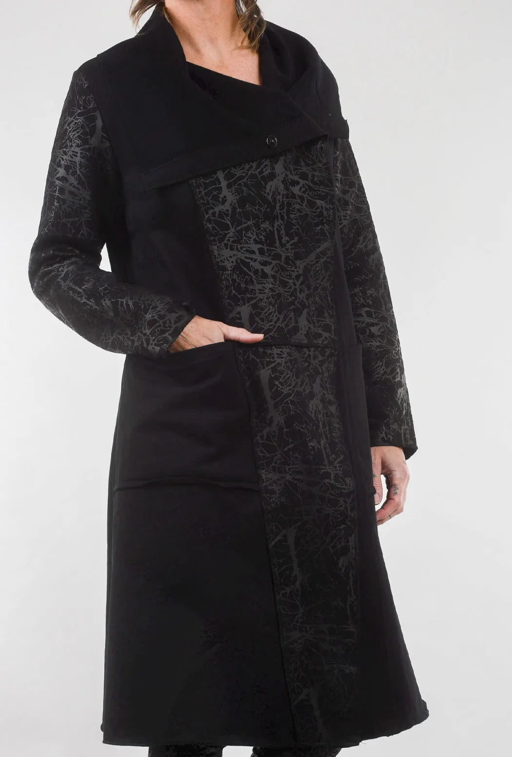 Crossover Tonal Coat, Black