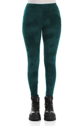 Emerald Marble Cotton Leggings