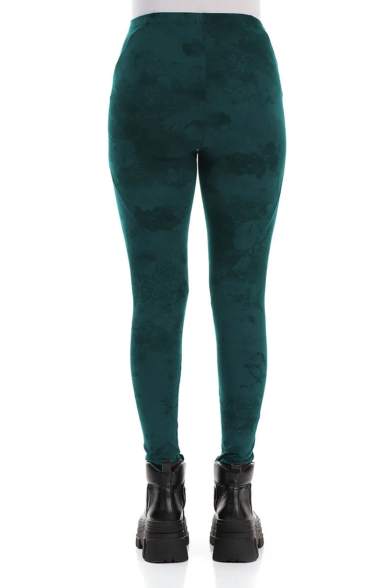 Emerald Marble Cotton Leggings