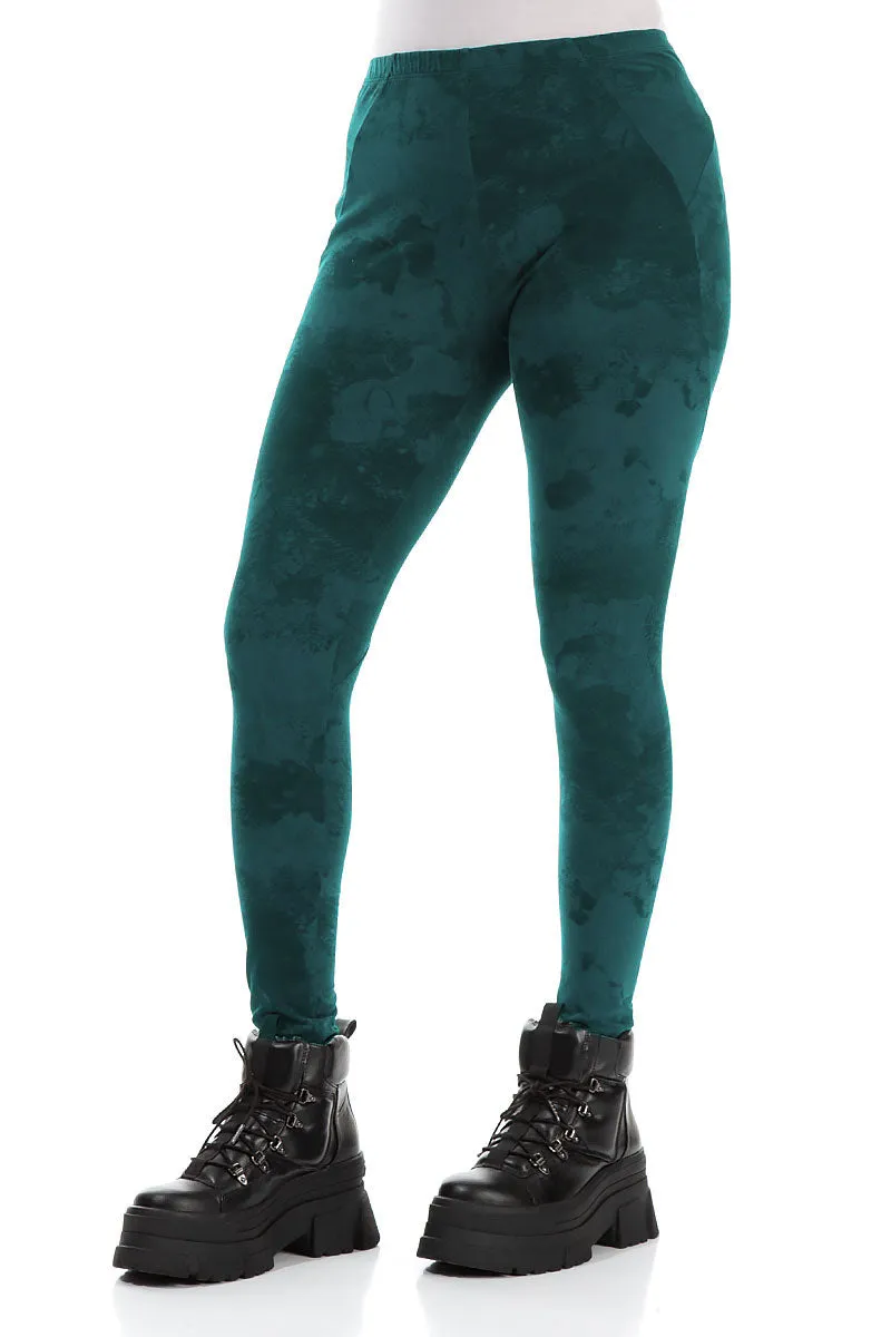 Emerald Marble Cotton Leggings