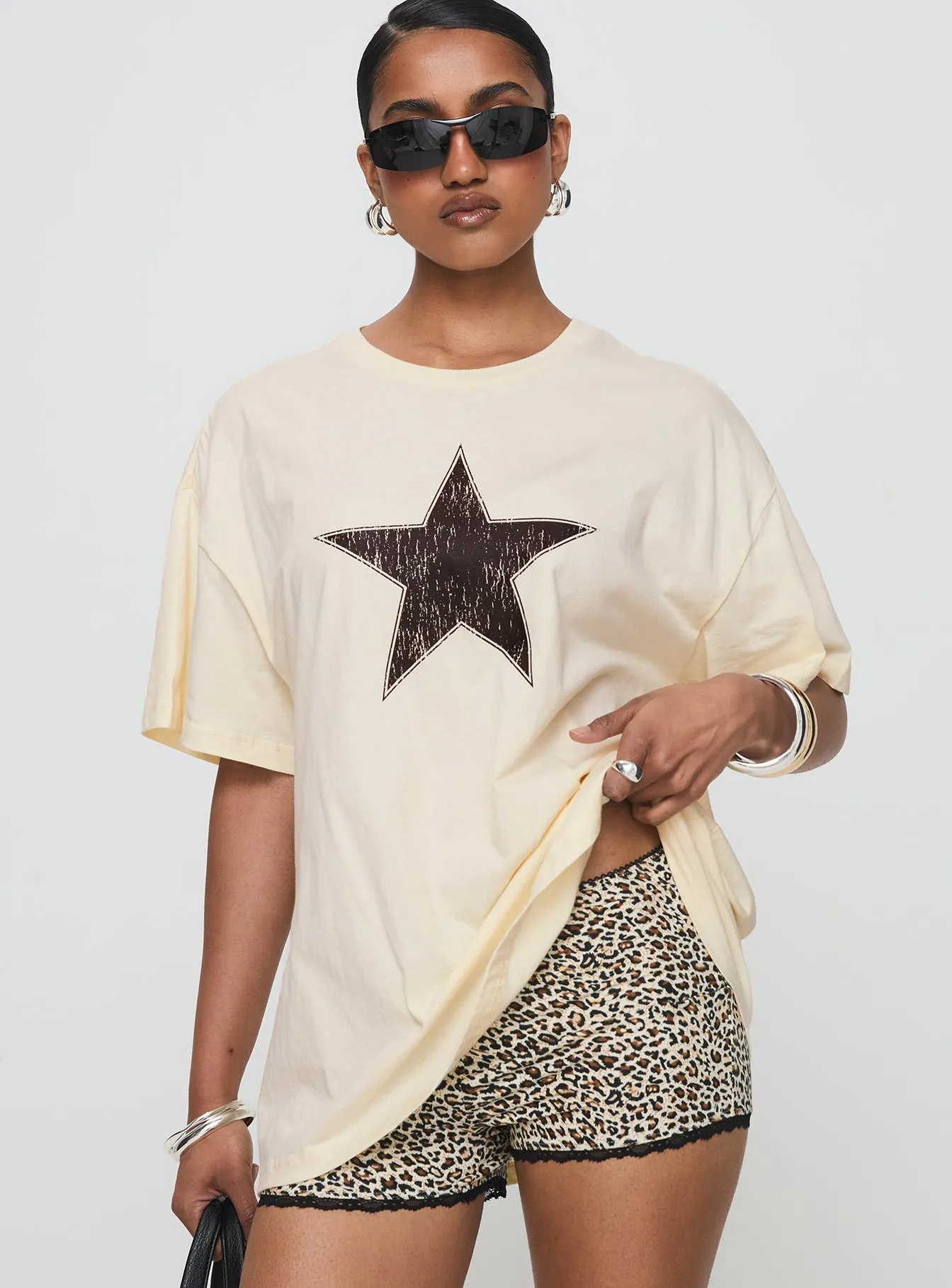 Faded Star Tee Cream