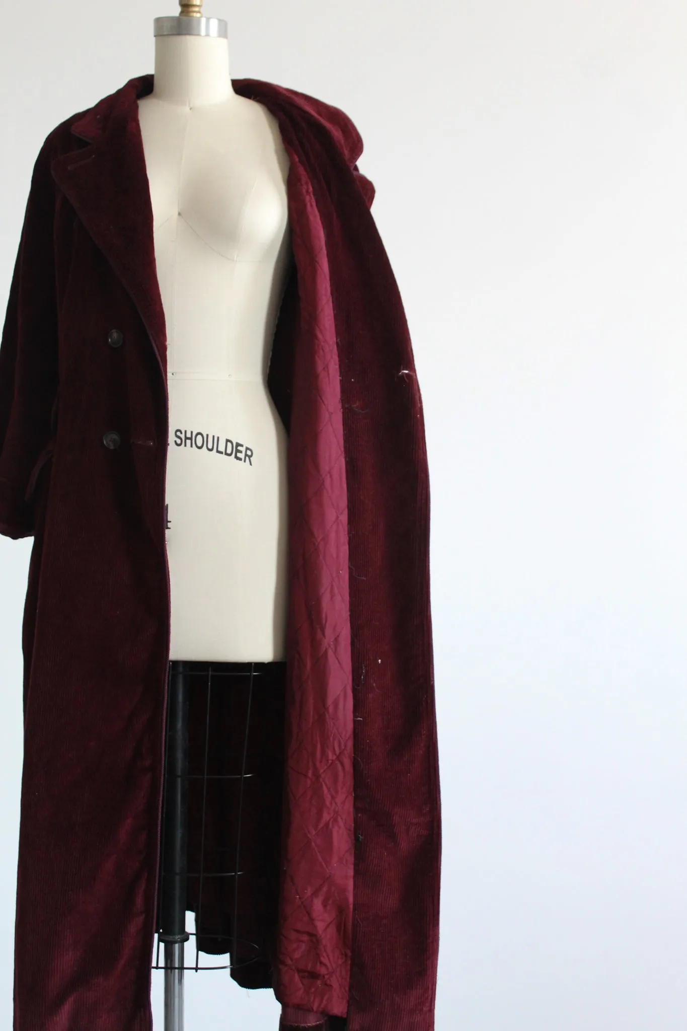 garnet corduroy trench