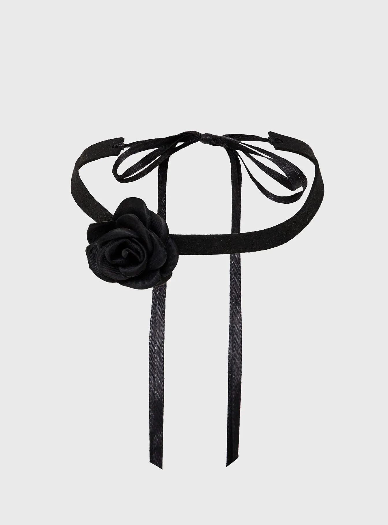 Ginger Flower Neck Tie Black