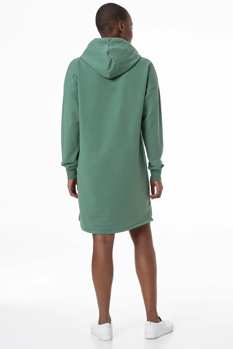 Hooded Sweater Dress _ 145776 _ Green