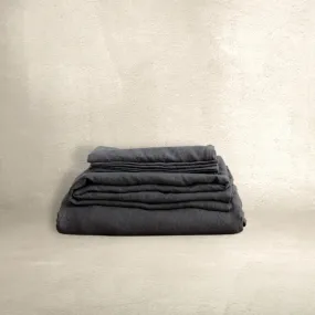 LINEN SHEET SET | 4 PC | SLATE