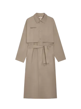 Mens Archive Organic Cotton Trench Coat-taupe