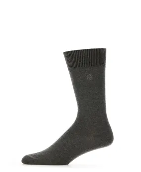 Merino Wool Blend Flat Knit Logo Socks