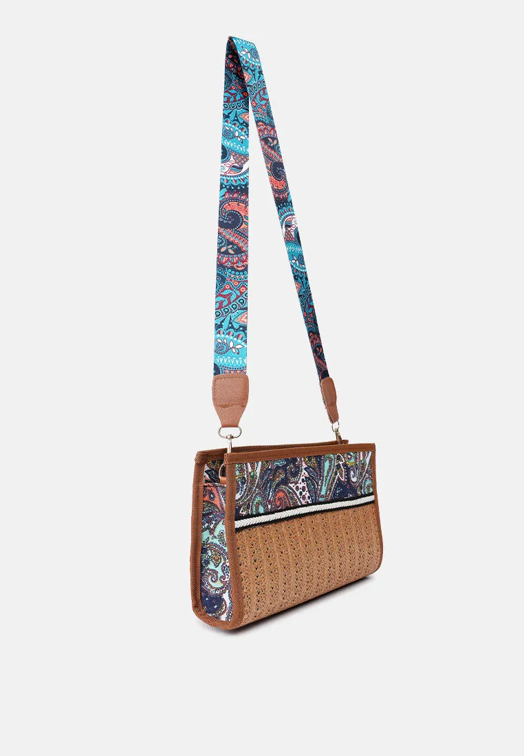 Multi Straw Painted Handbag