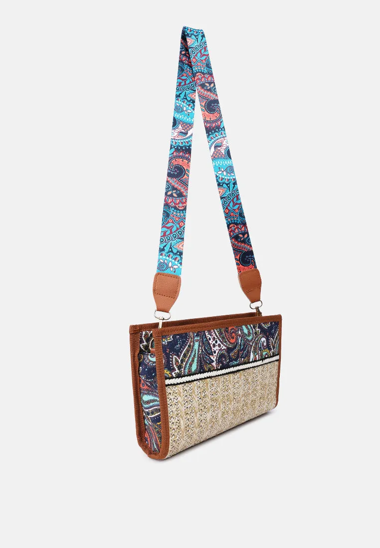 Multi Straw Painted Handbag