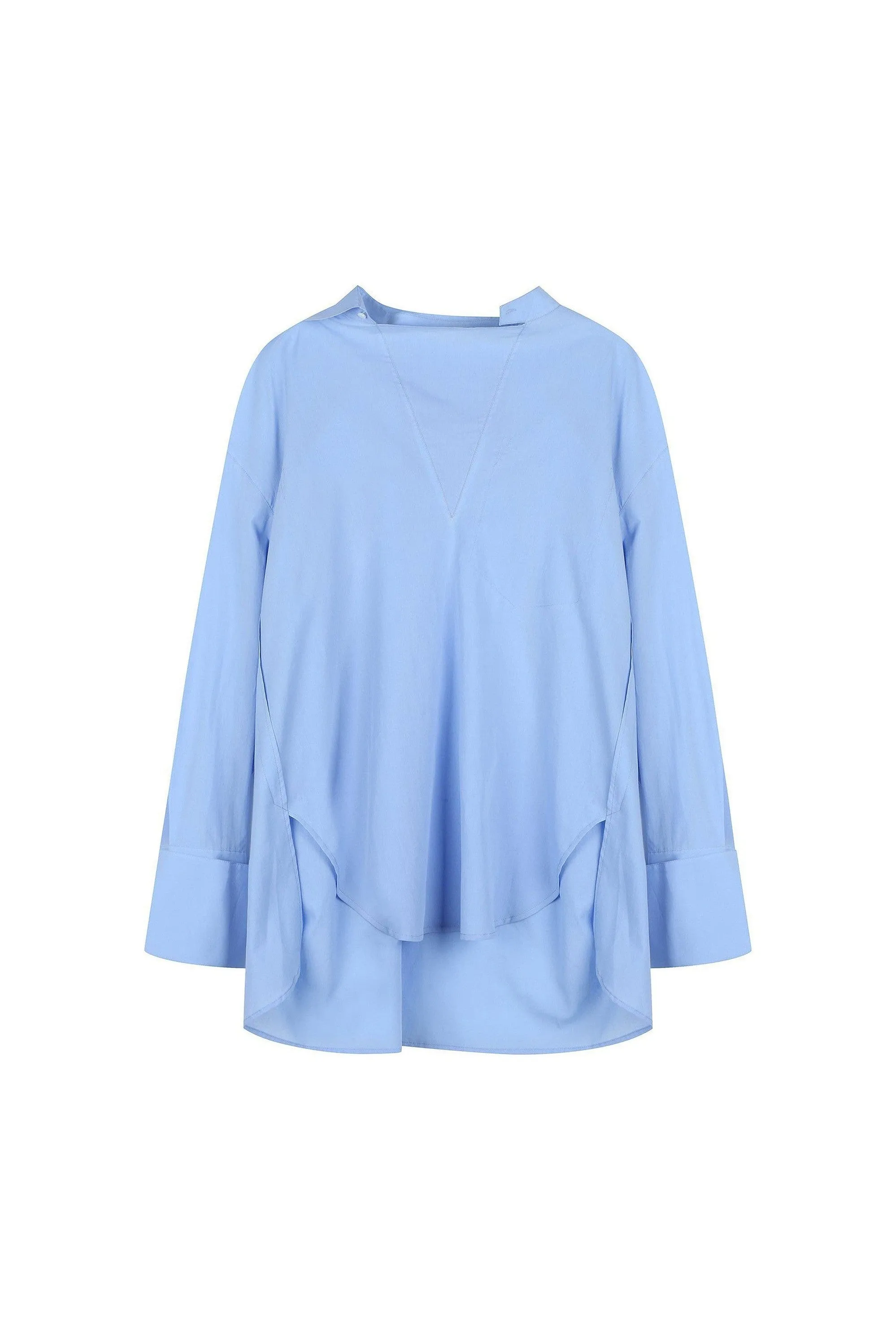 Oversized Asymmetric Collar Shirt