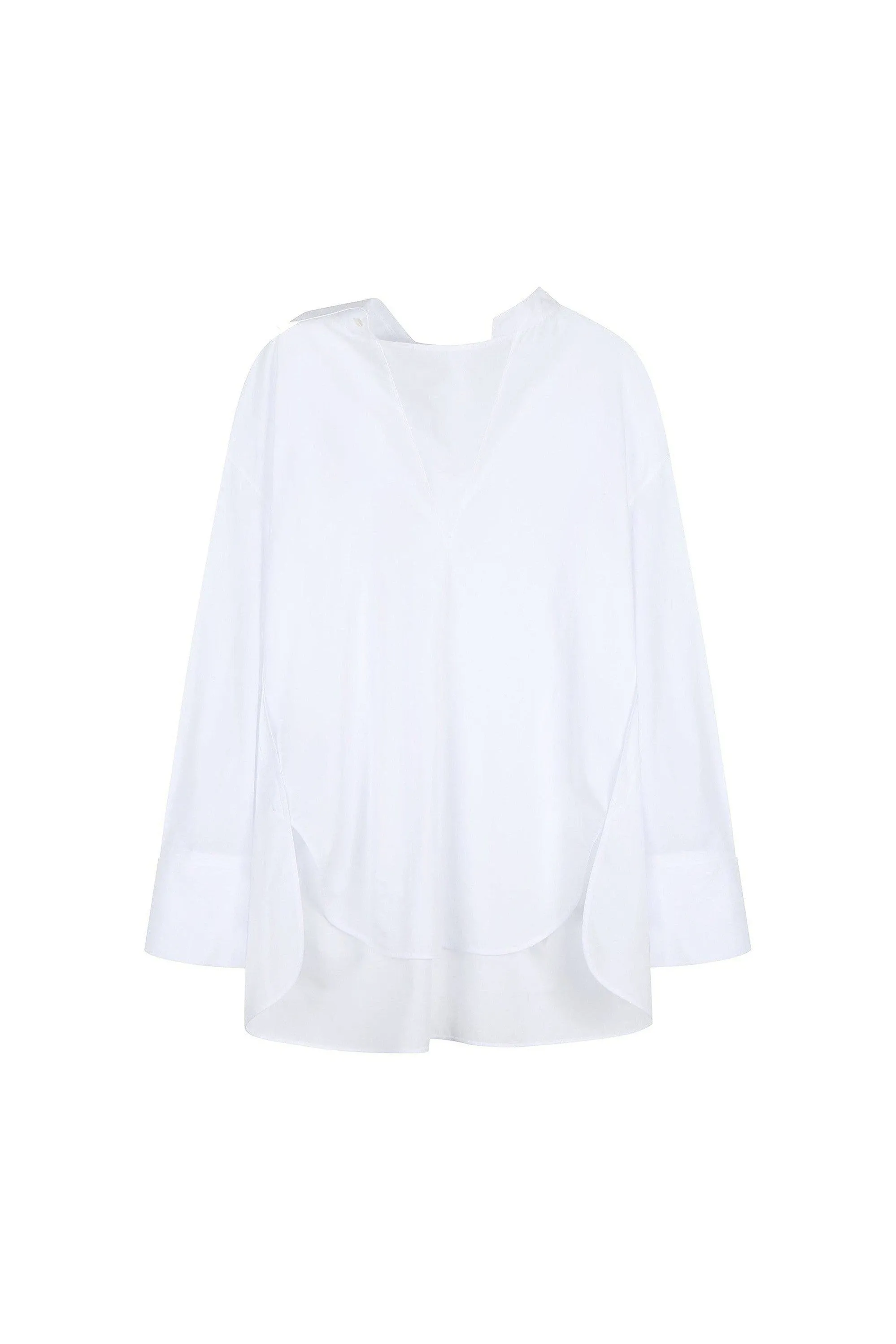 Oversized Asymmetric Collar Shirt