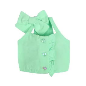 Red Carpet Ribbon Top - Green