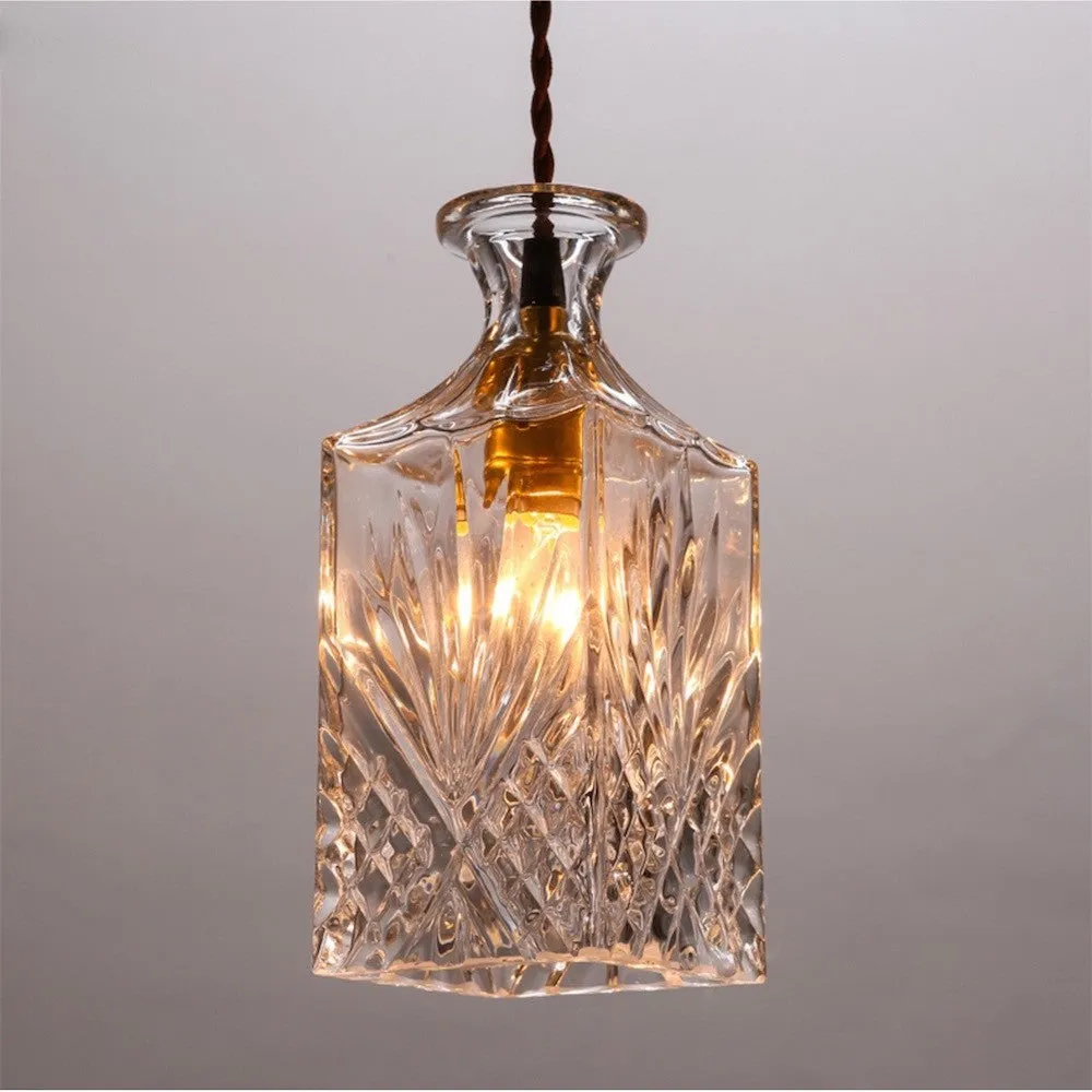 Vintage Bottle Pendant Light