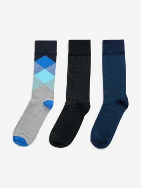 WES Lounge Grey Socks - Pack of 3