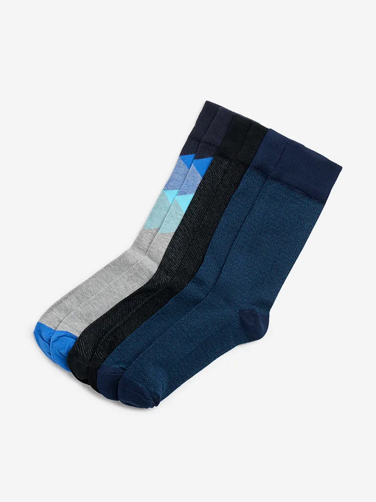 WES Lounge Grey Socks - Pack of 3